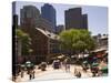 Quincy Market, Boston, Massachusetts, New England, USA-Amanda Hall-Stretched Canvas