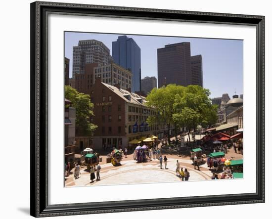 Quincy Market, Boston, Massachusetts, New England, USA-Amanda Hall-Framed Photographic Print