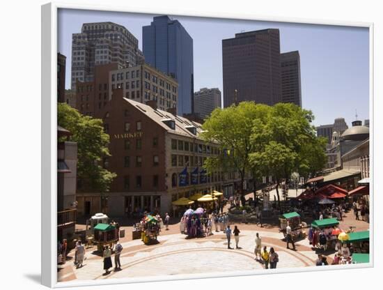 Quincy Market, Boston, Massachusetts, New England, USA-Amanda Hall-Framed Photographic Print