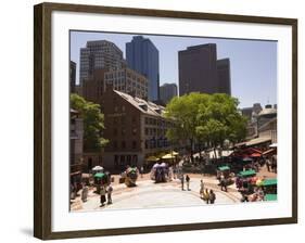 Quincy Market, Boston, Massachusetts, New England, USA-Amanda Hall-Framed Photographic Print