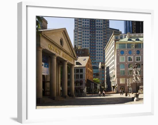 Quincy Market by Faneuil Hall, Boston, Massachusetts, USA-Amanda Hall-Framed Photographic Print