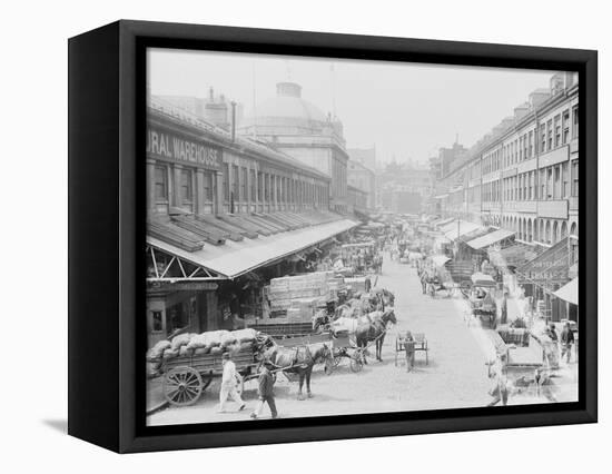 Quincy Market-null-Framed Stretched Canvas