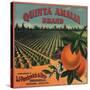 Quinta Amalia Brand - Sonora, Mexico - Citrus Crate Label-Lantern Press-Stretched Canvas