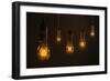 Quintet of Vintage Light Bulbs-chianim8r-Framed Premium Giclee Print