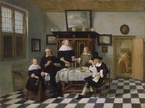 Interior with Two Men by the Fireside,-Quiringh Gerritsz van Brekelenkam-Art Print