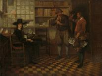 Interior with Two Men by the Fireside,-Quiringh Gerritsz van Brekelenkam-Art Print