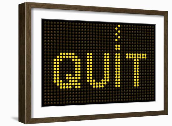 Quit Smoking Message On A Led Screen-wongstock-Framed Art Print