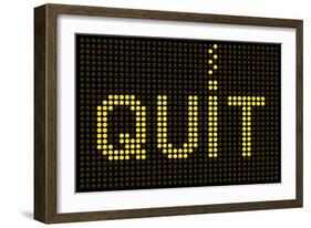 Quit Smoking Message On A Led Screen-wongstock-Framed Art Print