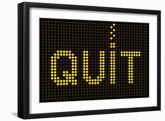 Quit Smoking Message On A Led Screen-wongstock-Framed Art Print