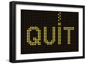 Quit Smoking Message On A Led Screen-wongstock-Framed Art Print