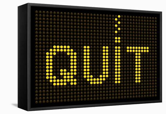 Quit Smoking Message On A Led Screen-wongstock-Framed Stretched Canvas
