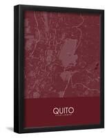 Quito, Ecuador Red Map-null-Framed Poster