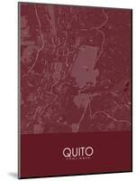 Quito, Ecuador Red Map-null-Mounted Poster