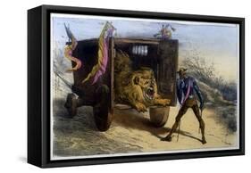 Quixote and Lion-Edmond Morin-Framed Stretched Canvas