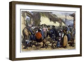 Quixote at Village-Edmond Morin-Framed Art Print