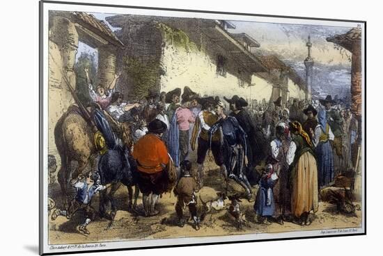 Quixote at Village-Edmond Morin-Mounted Art Print