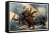 Quixote - Flying Horse-Edmond Morin-Framed Stretched Canvas