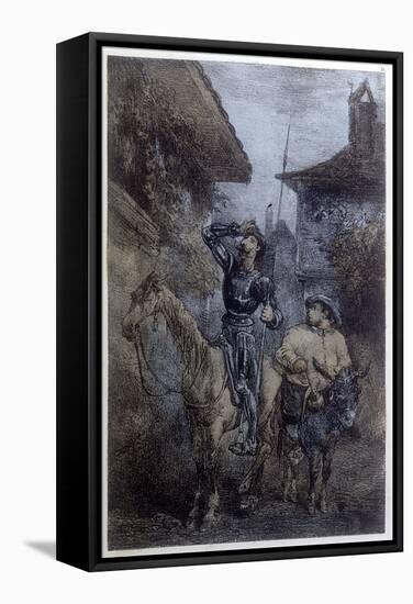Quixote Seeks Dulcinea-Edmond Morin-Framed Stretched Canvas