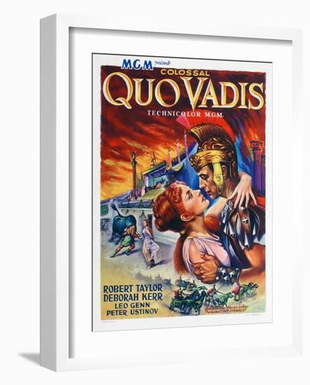 Quo Vadis, Deborah Kerr, Robert Taylor, 1951-null-Framed Art Print