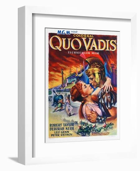 Quo Vadis, Deborah Kerr, Robert Taylor, 1951-null-Framed Art Print