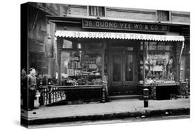 Quong Yee Wo & Co. Storefront in Chinatown NYC Photo - New York, NY-Lantern Press-Stretched Canvas