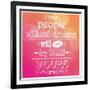 Quote, Inspiration Message, Typographic Background-BlueLela-Framed Art Print