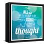 Quote, Inspiration Message, Typographic Background-BlueLela-Framed Stretched Canvas