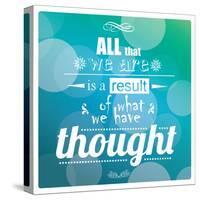 Quote, Inspiration Message, Typographic Background-BlueLela-Stretched Canvas