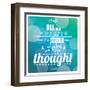 Quote, Inspiration Message, Typographic Background-BlueLela-Framed Art Print