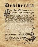 Old English Desiderata-Quote Master-Art Print