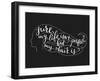 Quote on Beautiful Girl Silhouette-Lelene-Framed Art Print