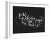 Quote on Beautiful Girl Silhouette-Lelene-Framed Art Print