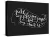 Quote on Beautiful Girl Silhouette-Lelene-Stretched Canvas