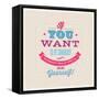 Quote Typographical Background. If You Want to Be Somebody, Somebody Really Special, Be Yourself!-vso-Framed Stretched Canvas