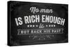 Quote Typographical Background, Vector Design. No Man is Rich Enough to Buy Back His Past-Ozerina Anna-Stretched Canvas