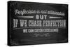 Quote Typographical Background, Vector Design. Perfection is Not Attainable, but If We Chase Perfe-Ozerina Anna-Stretched Canvas