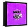 Quote Typographical Design. "Make Ideas Happen"-Ozerina Anna-Framed Stretched Canvas
