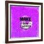 Quote Typographical Design. "Make Ideas Happen"-Ozerina Anna-Framed Art Print