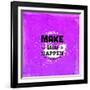 Quote Typographical Design. "Make Ideas Happen"-Ozerina Anna-Framed Art Print