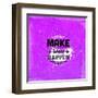 Quote Typographical Design. "Make Ideas Happen"-Ozerina Anna-Framed Art Print