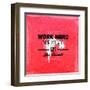 Quote Typographical Design. "Work Hard Then You Will Get The Result"-Ozerina Anna-Framed Art Print