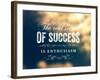 Quote Typographical Poster, Vector Design. The Real Secret of Success is Enthusiasm. Smooth Blurr-Ozerina Anna-Framed Art Print