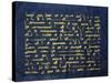 Qur'An Folio (Manuscript on Blue Vellum)-null-Stretched Canvas