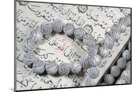 Quran and Tasbih (prayer beads), with Allah monogram in red, France-Godong-Mounted Photographic Print
