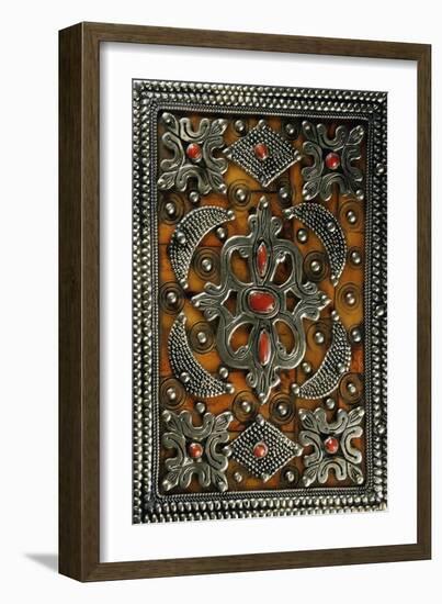 Quran-Holder in Silver, Coral, Wood and Leather, Morocco-null-Framed Giclee Print