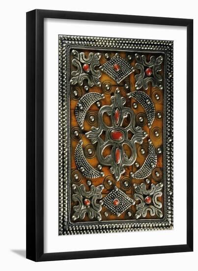 Quran-Holder in Silver, Coral, Wood and Leather, Morocco-null-Framed Giclee Print