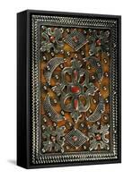 Quran-Holder in Silver, Coral, Wood and Leather, Morocco-null-Framed Stretched Canvas