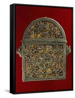 Quran-Holder in Silver, Coral, Wood and Leather, Morocco-null-Framed Stretched Canvas