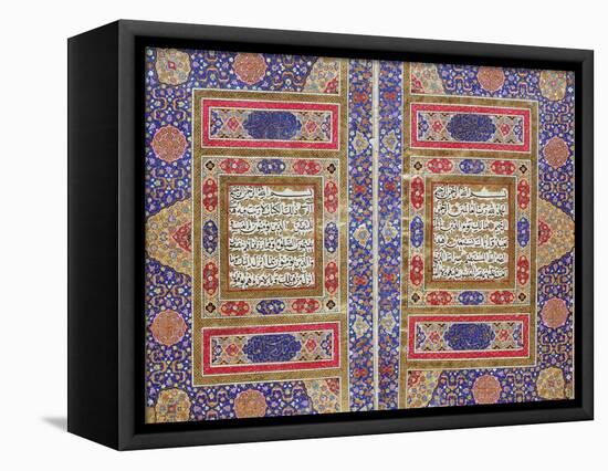 Quran Qajar, AD 1812-1813 Manuscript-null-Framed Stretched Canvas