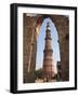 Qutab Minar Tower, UNESCO World Heritage Site, New Delhi, India, Asia-Wendy Connett-Framed Photographic Print